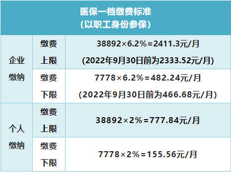 深圳一档医保每个月入账多少？