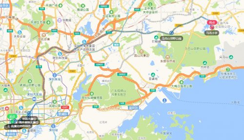 深圳马峦山公园假日专线2：线路图、站点和运营时间