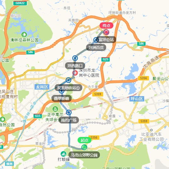 深圳马峦山公园假日专线3公交线路介绍及开通时间