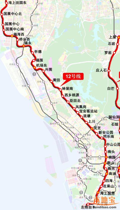 深圳地铁12号线站点最新规划一览：近半站点调整