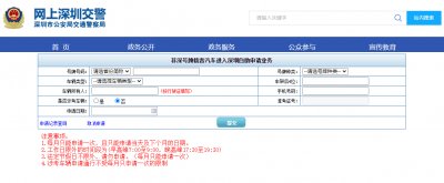 深圳每月一次限行申请的申请时间相关问题