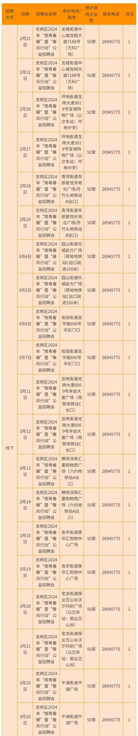 2024深圳招聘会时间表及报名入口