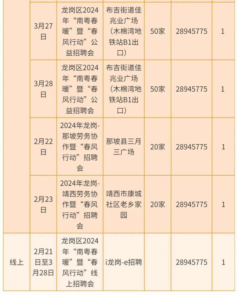 2024深圳招聘会时间表及报名入口