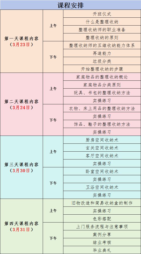 龙岗区布吉收纳整理公益培训2024年报名参与方式