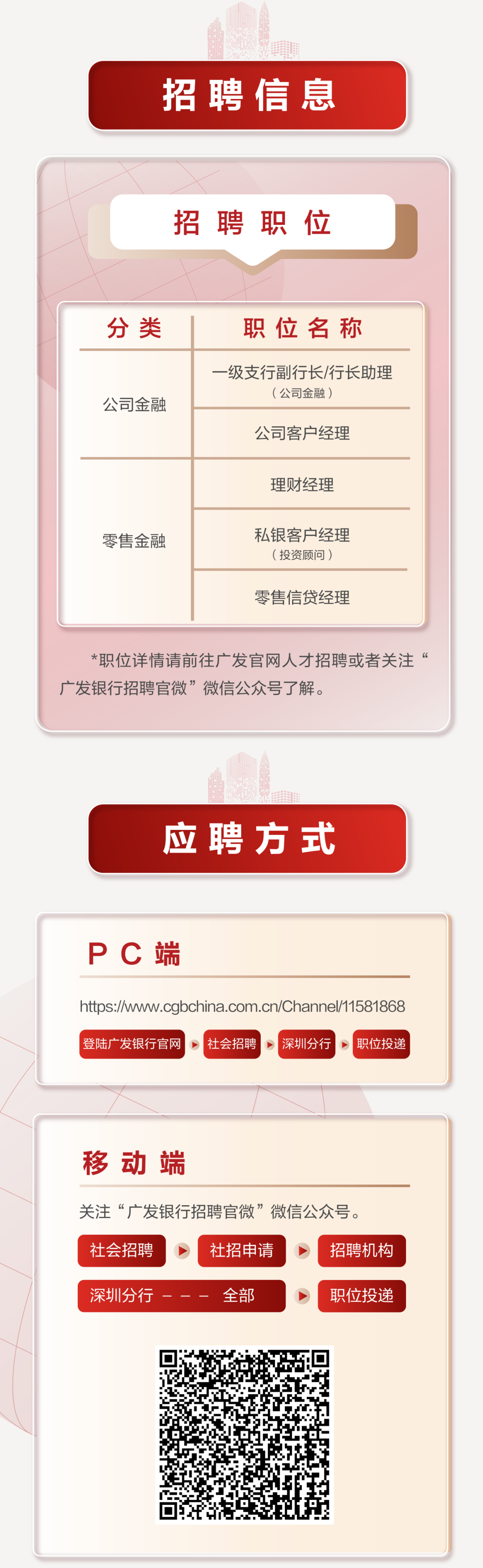 广发银行深圳分行社会招聘公告