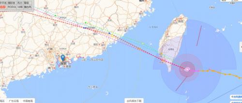 台风杨柳路径及对深圳影响预测